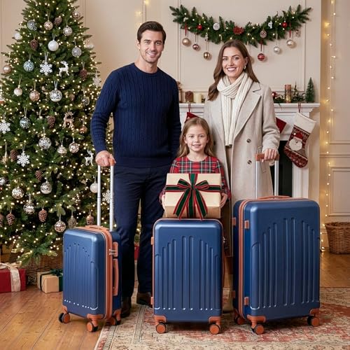 Detalle de Valise Soute 24 Pouces LEADZM — Marine-brun, L/65 cm, ABS résistant