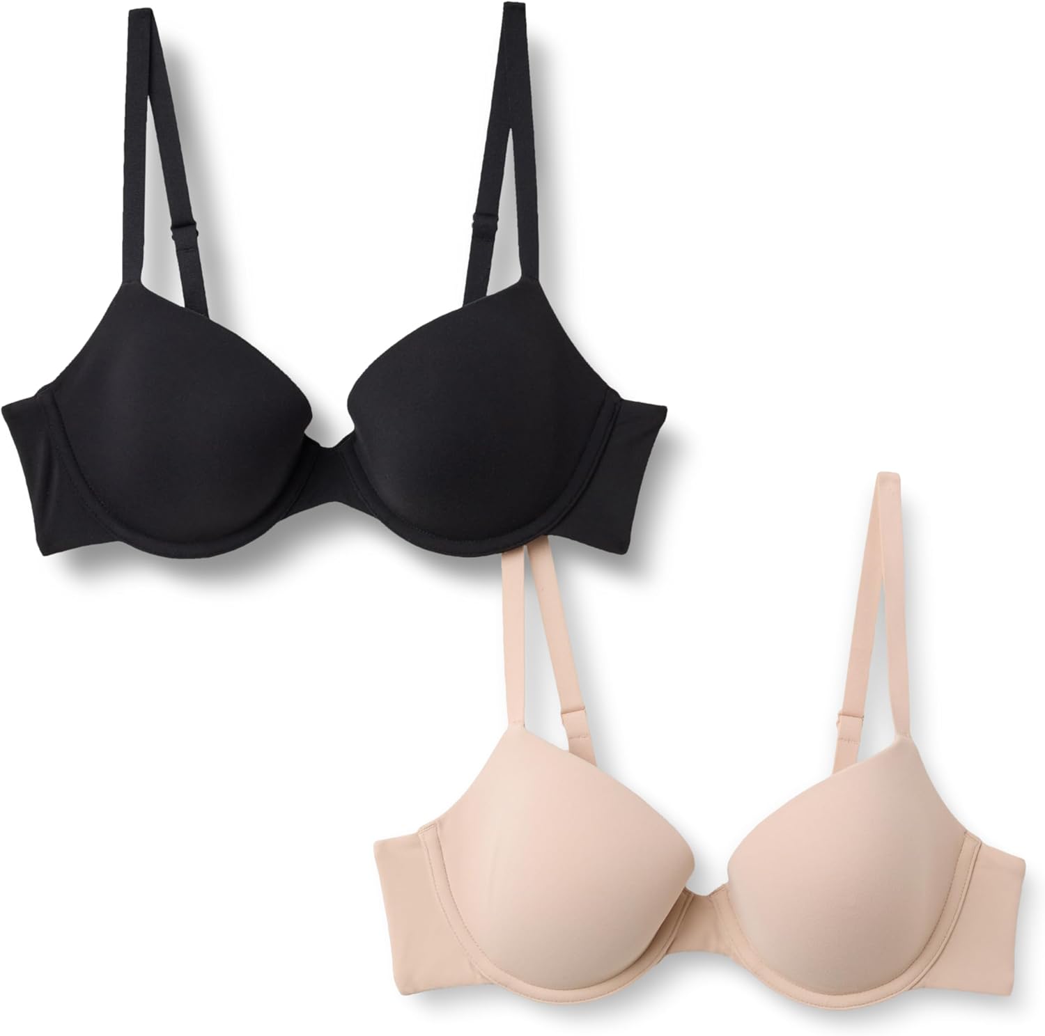 Thumbnail 5 de Amazon Essentials Women’s Peached Microfibre Lined Demi Bra (Pack of 2)