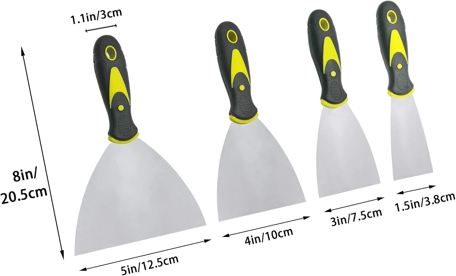 Thumbnail 1 de KZXXZH Wallpaper Scraper Set 4-piece, 1.5–5in
