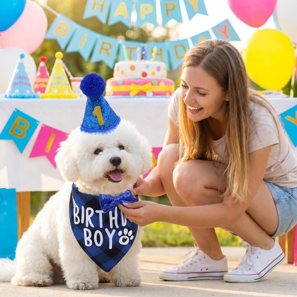 Thumbnail 4 de MAJIAYU Dog Birthday Outfit, Blue