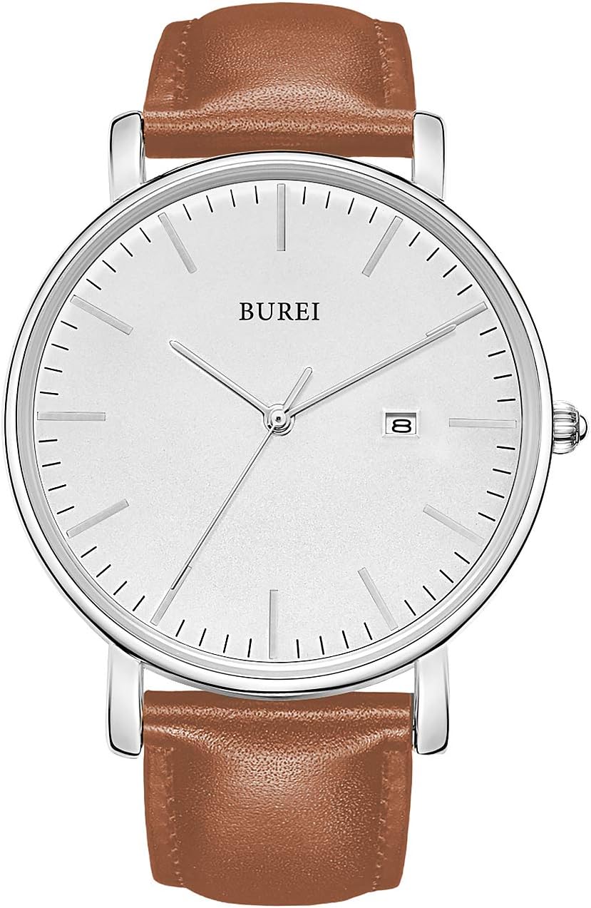 Detalle de BUREI Herren-Armbanduhr Quarzuhr 30 m