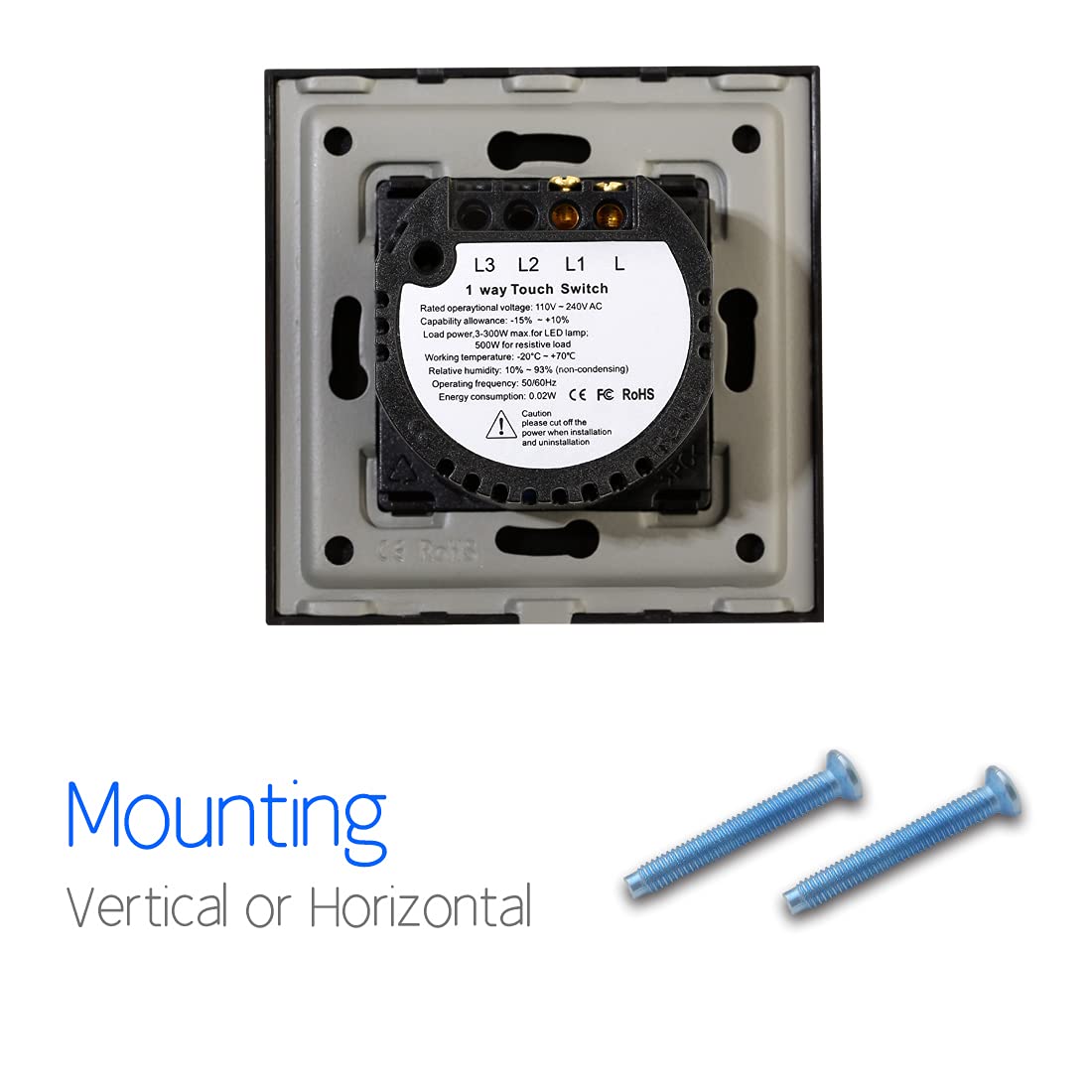 Thumbnail 6 de CNBINGO Touch Light Switch 1‑Way 240V