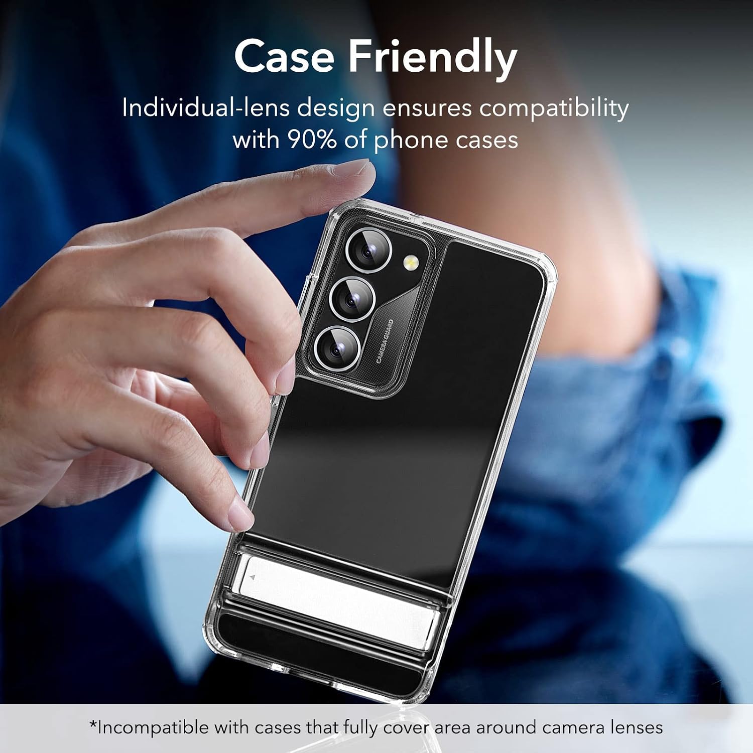 Thumbnail 6 de ESR Galaxy S23/S23+ Camera Lens Protector, Silver 9H Tempered Glass