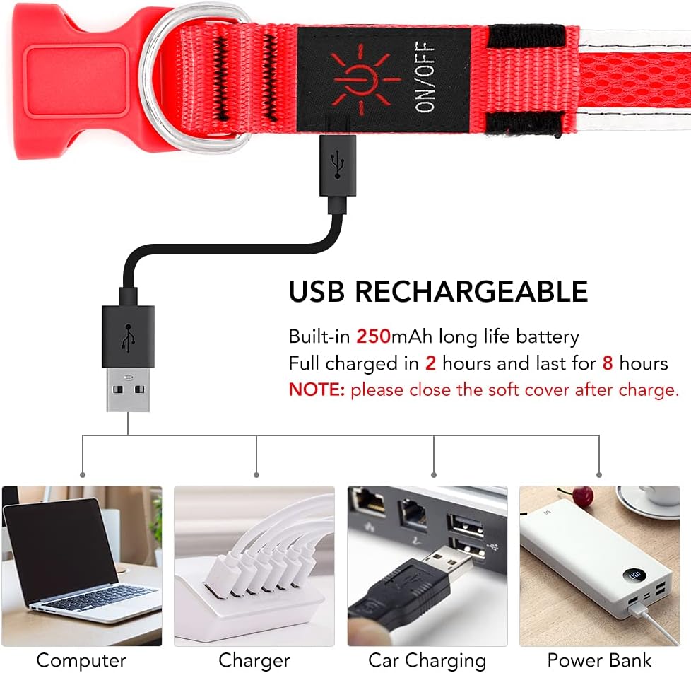 Thumbnail 5 de YFbrite Light up Dog Collar 8h battery
