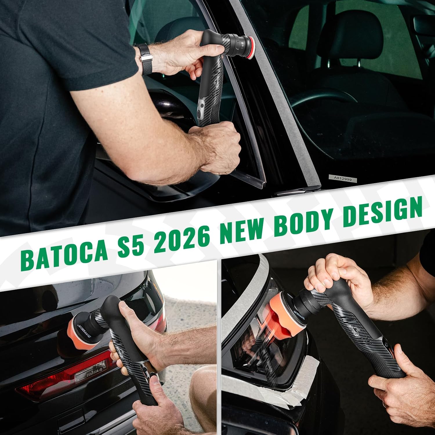 Thumbnail 1 de BATOCA S5 Cordless Mini Car Polisher / Buffer Sander Kit (Rotary & Dual Action) with 2x 12V Battery Variable 6 Speeds