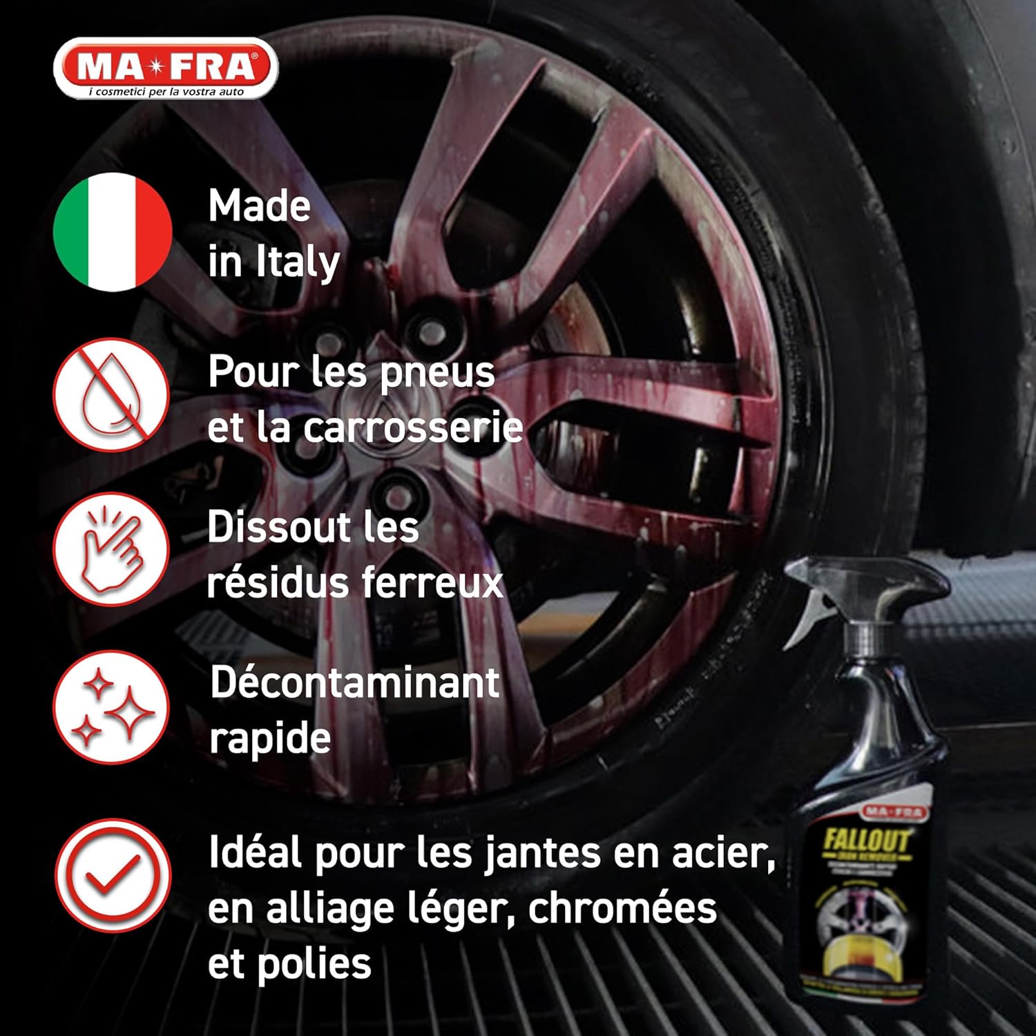 Thumbnail 2 de Mafra Fallout Iron Remover 500 ml – Décontaminant rapide pour carrosserie et jantes en alliage