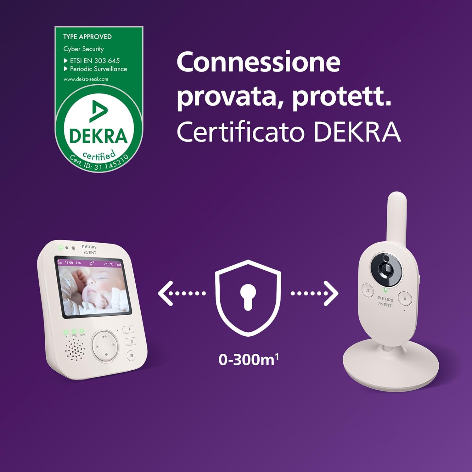 Thumbnail 4 de Philips Avent Premium Video Baby Monitor SCD891/26: monitoraggio video affidabile, audio bidirezionale e comfort d’uso