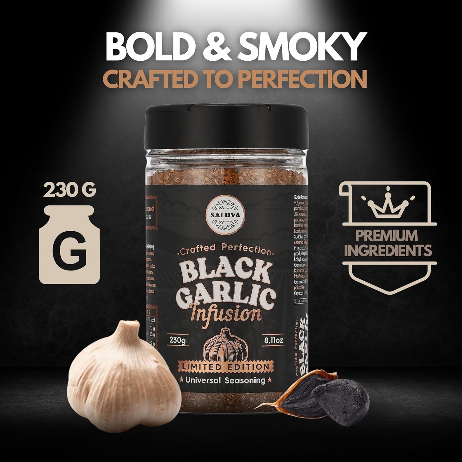 Thumbnail 3 de Premium Black Garlic BBQ Rub 230 g 🌶