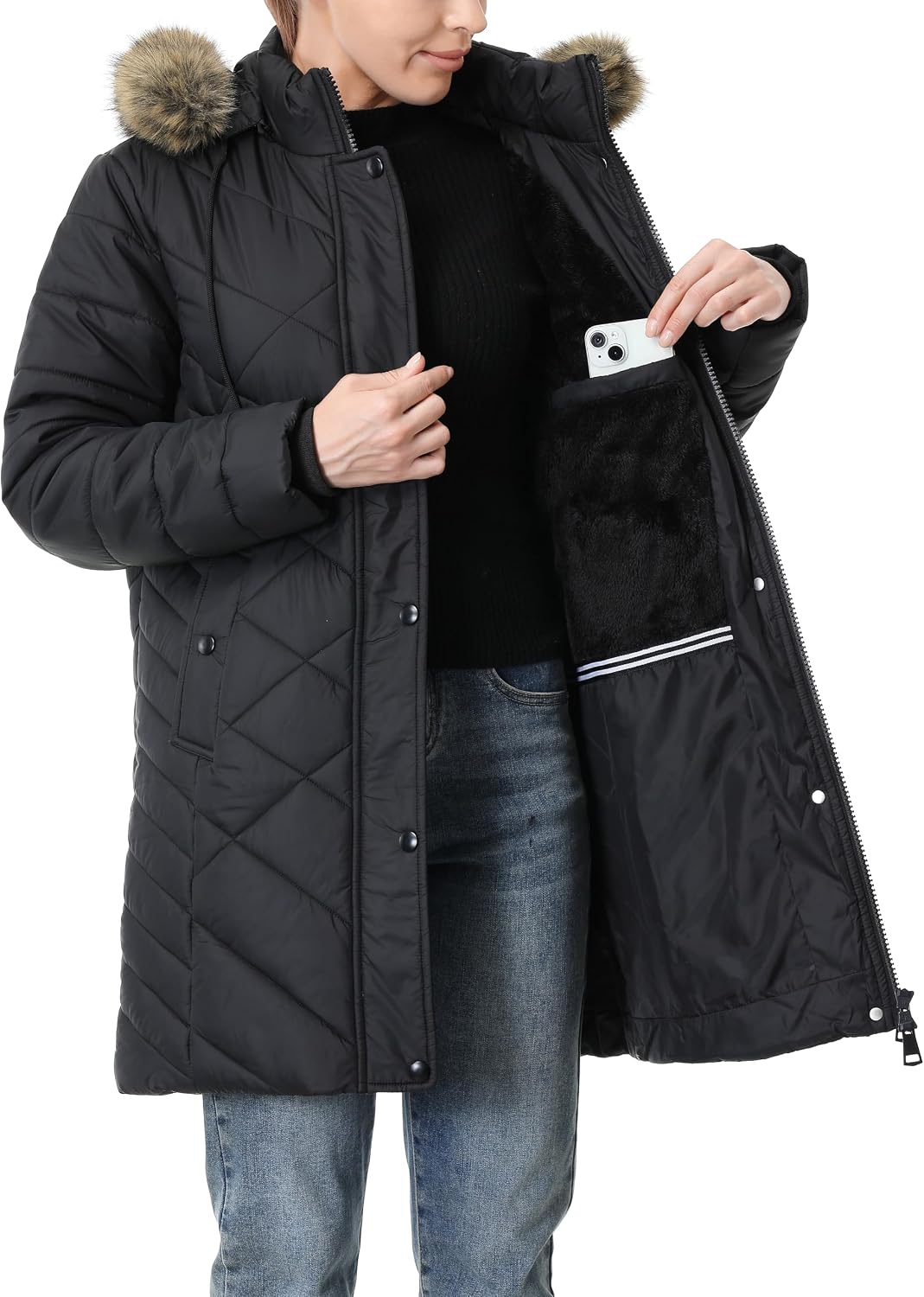 Thumbnail 6 de Long Warm Winter Coat