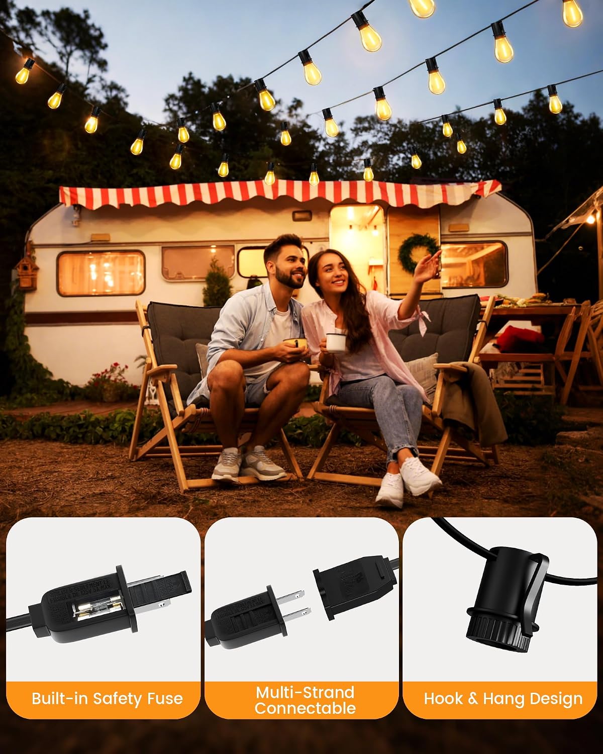 Detalle 2 de Outdoor String Lights 120 ft