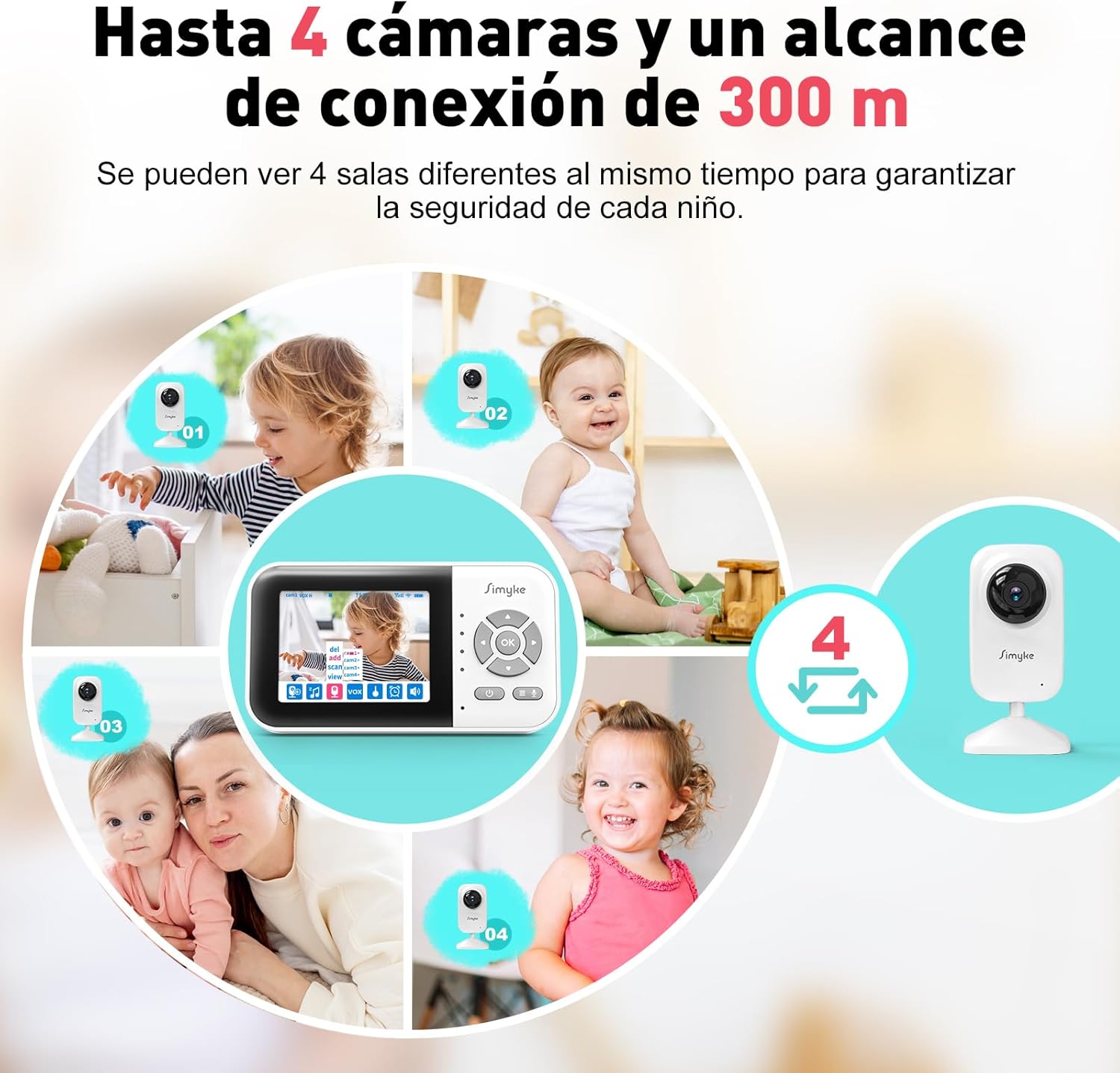 Thumbnail 6 de Simyke Vigilabebes 2,8" monitor