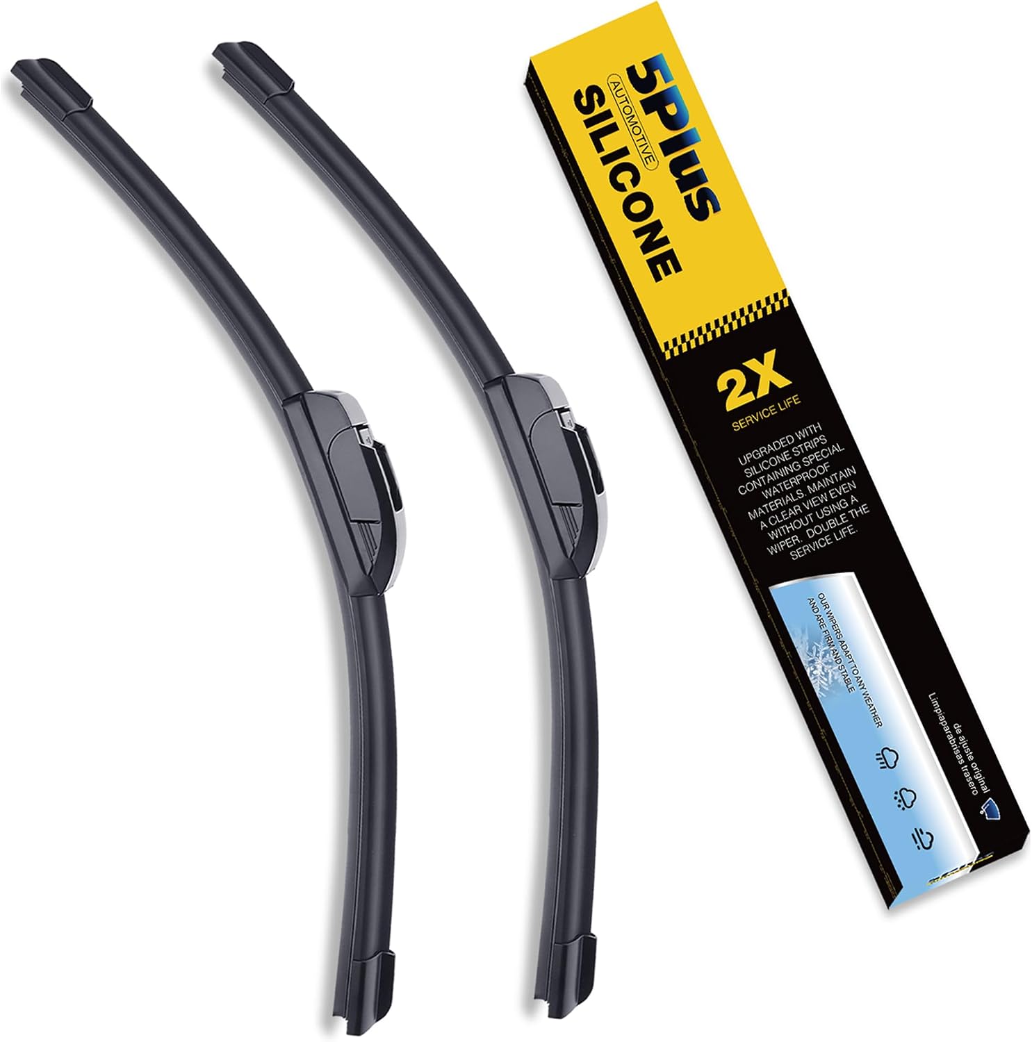 Detalle de 5 PLUS Silicone Wiper Blades 22-inch 2-pack