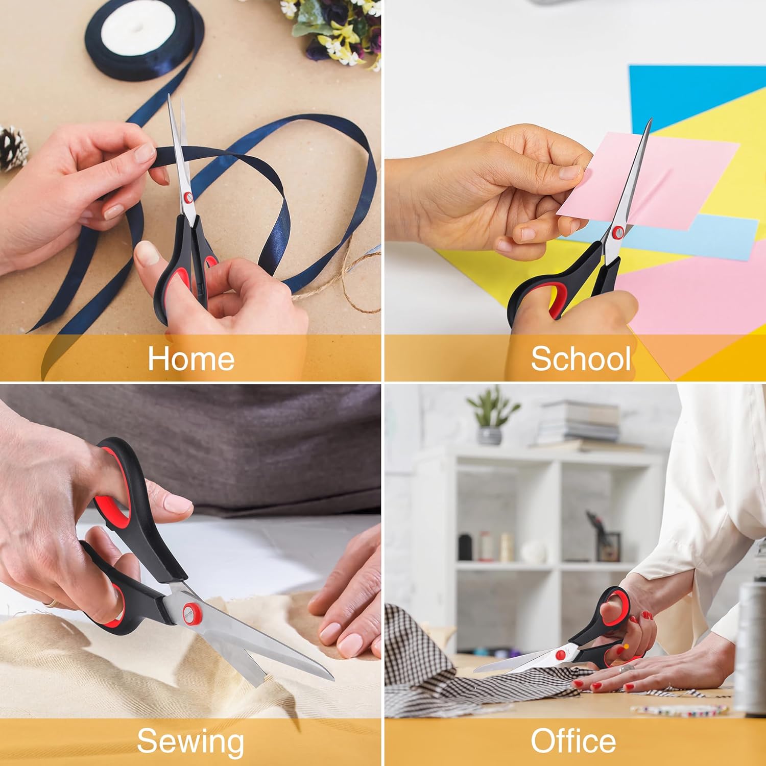Thumbnail 5 de Scissors, Multipurpose Scissors with Sharp 2mm Thick Blades – 5 Sizes, Heavy Duty Stainless Steel