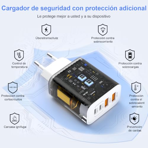 Thumbnail 2 de BSTOEM Cargador USB-C 40W 4 Puertos - 2x USB-C y 2x USB-A (2Pack)