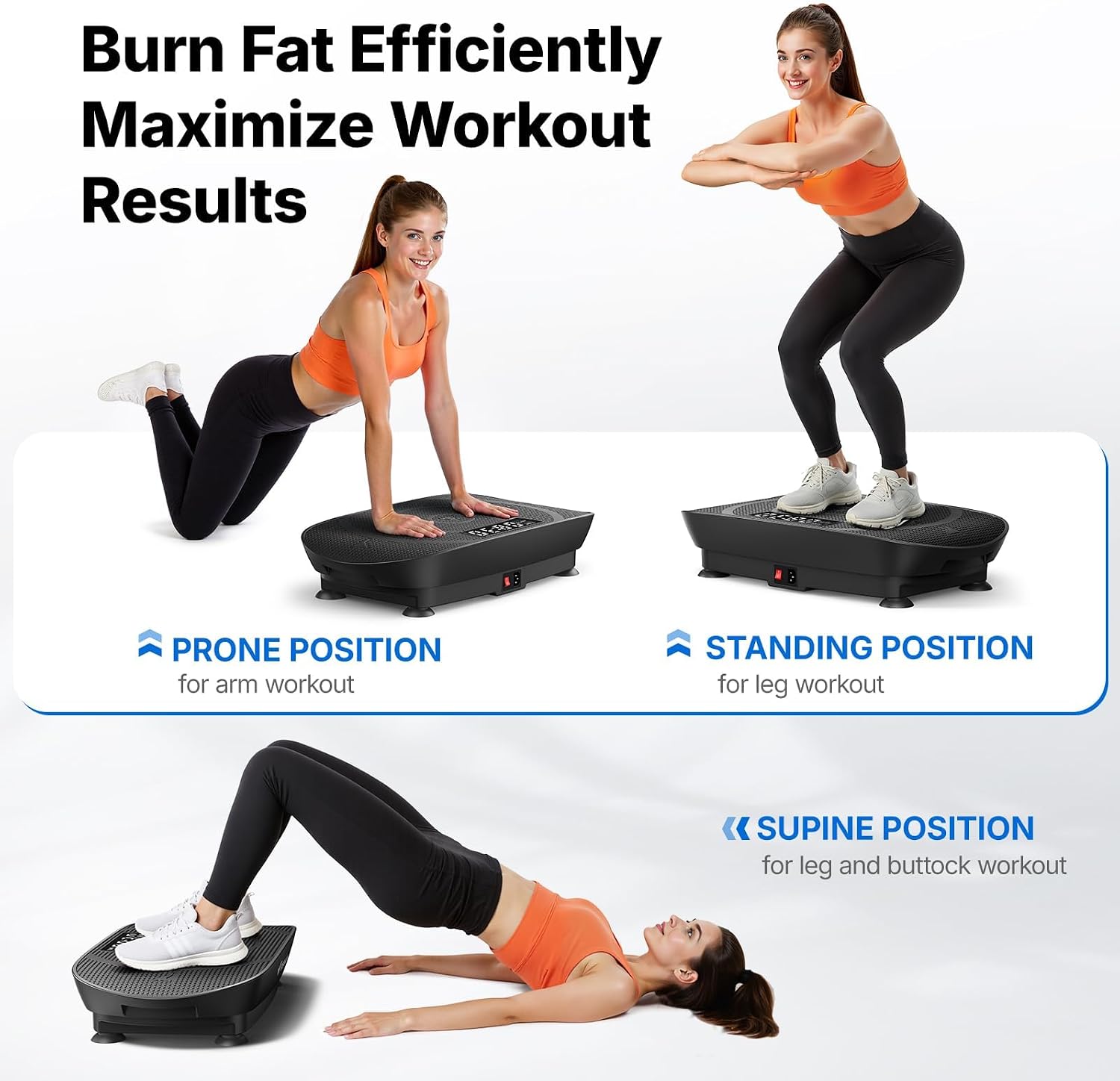 Detalle 2 de MERACH CV30 Curved Vibration Plate with 10 Levels and LED Display