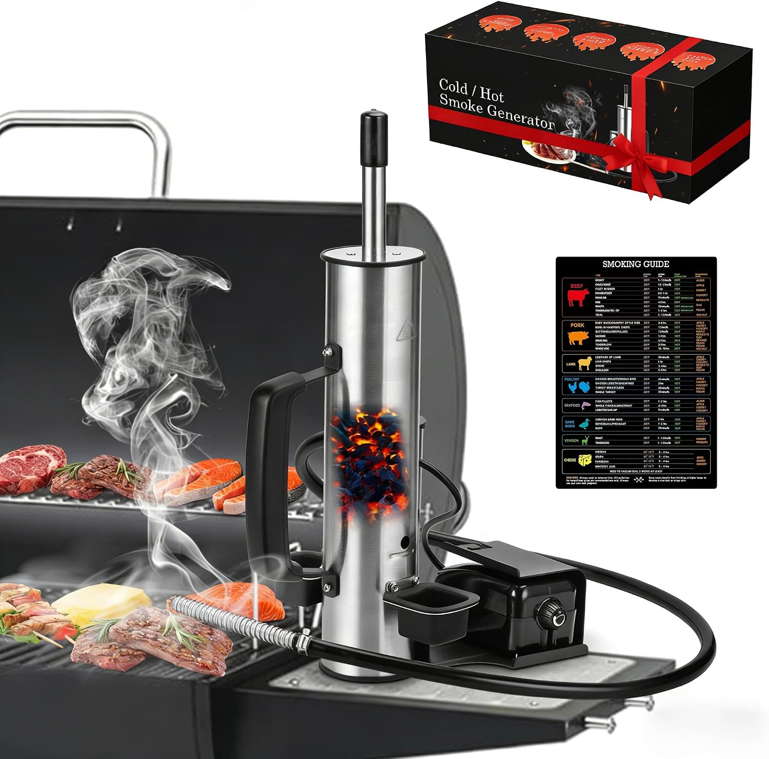 Detalle de Ueiticsk Electric Smoke Generator, Portable Cold/Hot Smoking with Adjustable Control