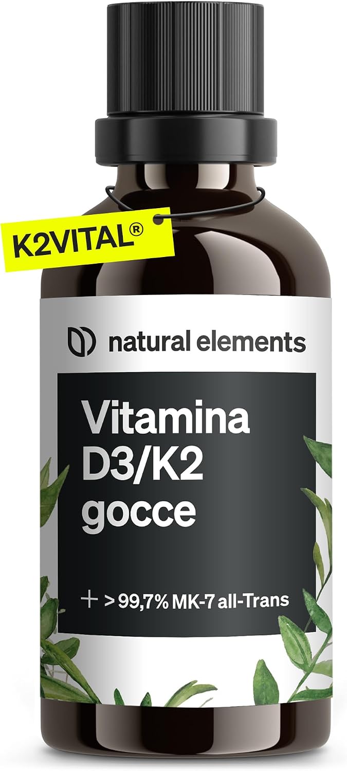 Detalle de Natural elements Vitamina D3 + K2 in gocce da 50 ml (Premium, alto dosaggio) con K2VITAL®