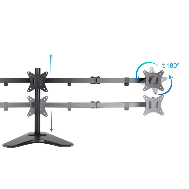Thumbnail 2 de TooQ Soporte de Mesa para 3 Pantallas 17"-27" Negro