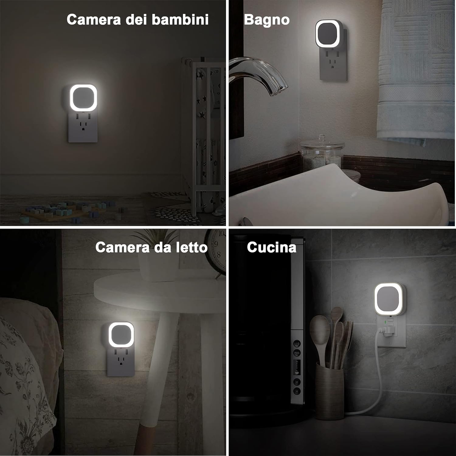 Thumbnail 3 de YUNLEX Presa luce notturna con sensore, 3 livelli 🌙