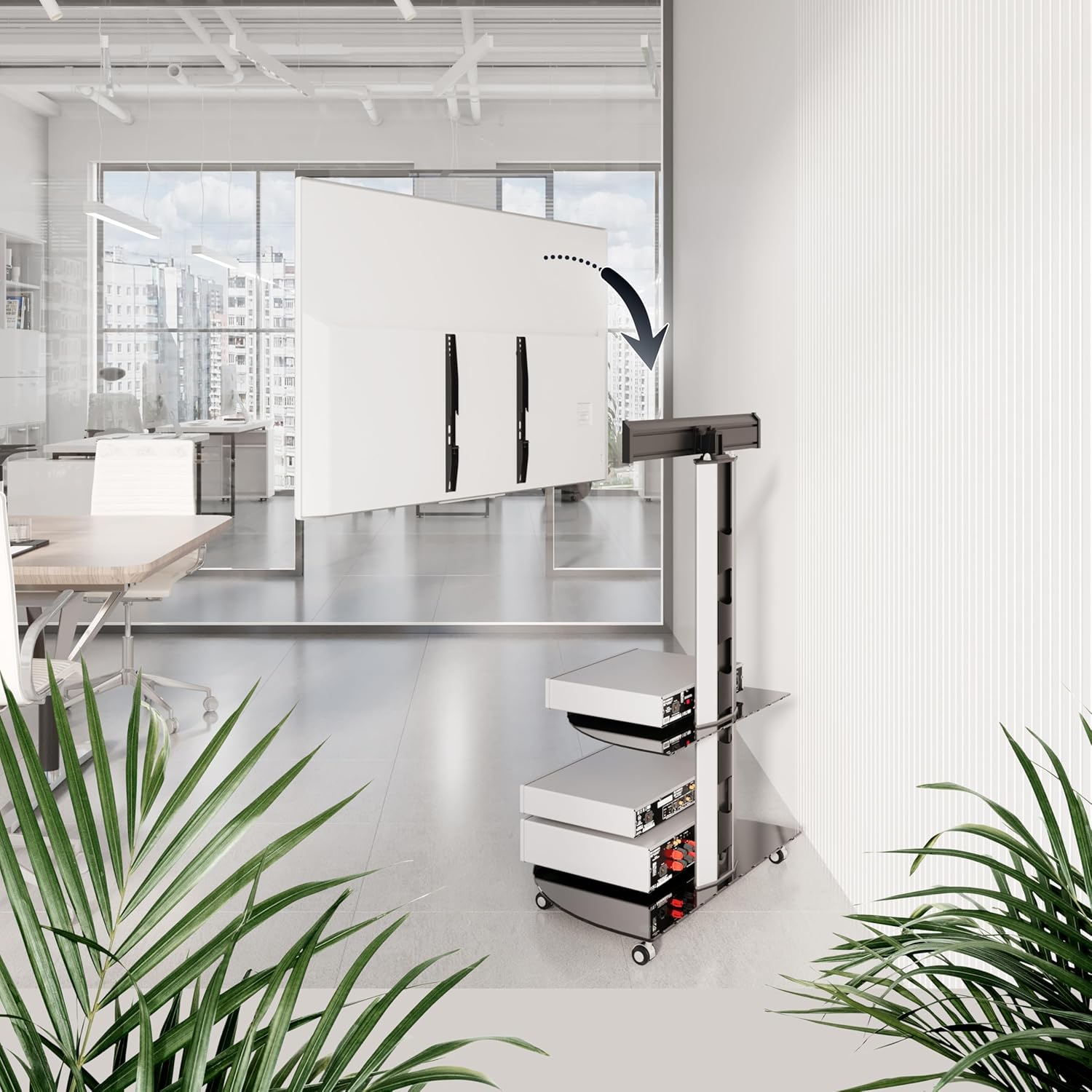 Thumbnail 1 de RICOO FS0502 supporto TV da pavimento orientabile per TV 30-65" (VESA 300x200–600x400)