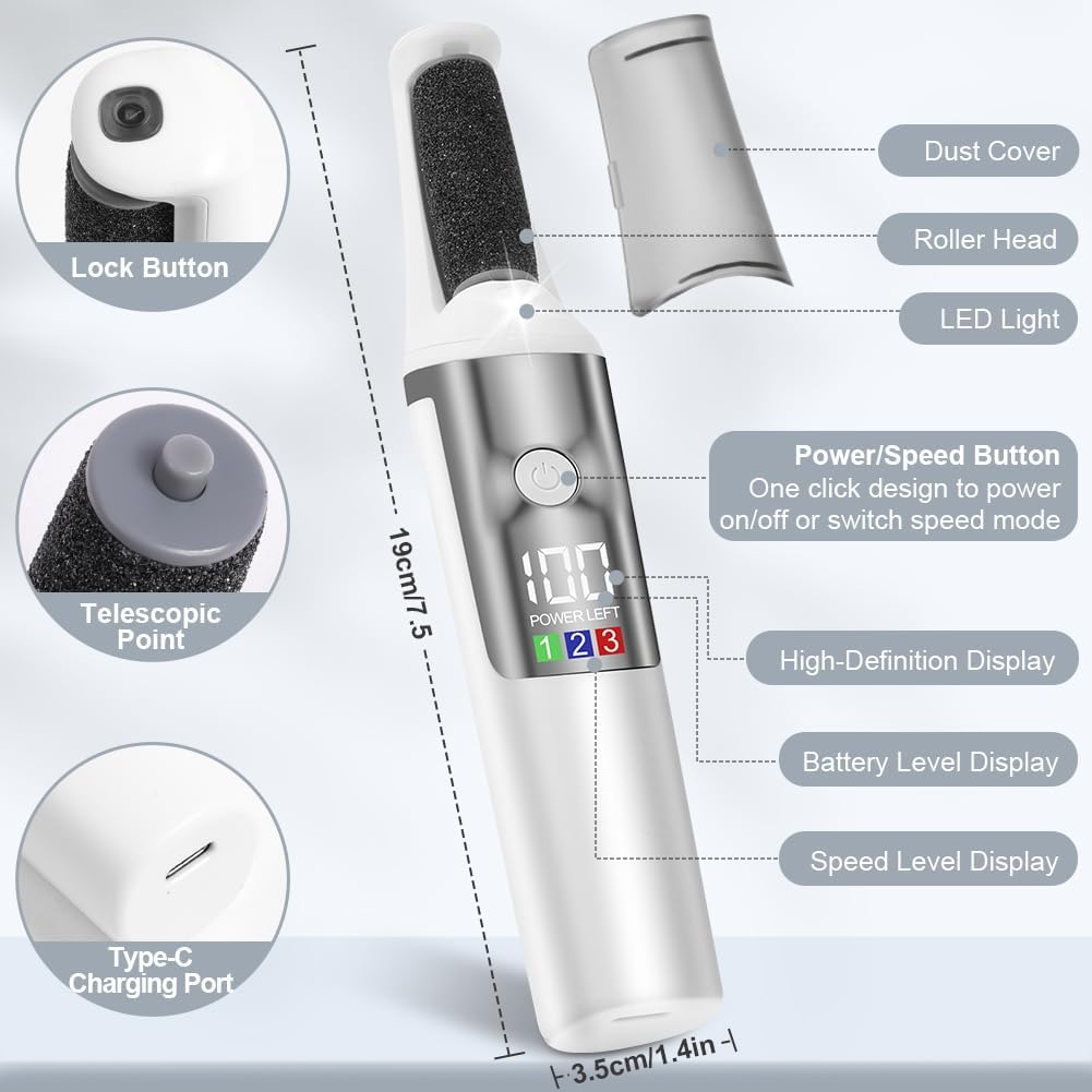 Detalle 2 de AOOWU Pedicure Elettrico Professionale 1200 mAh