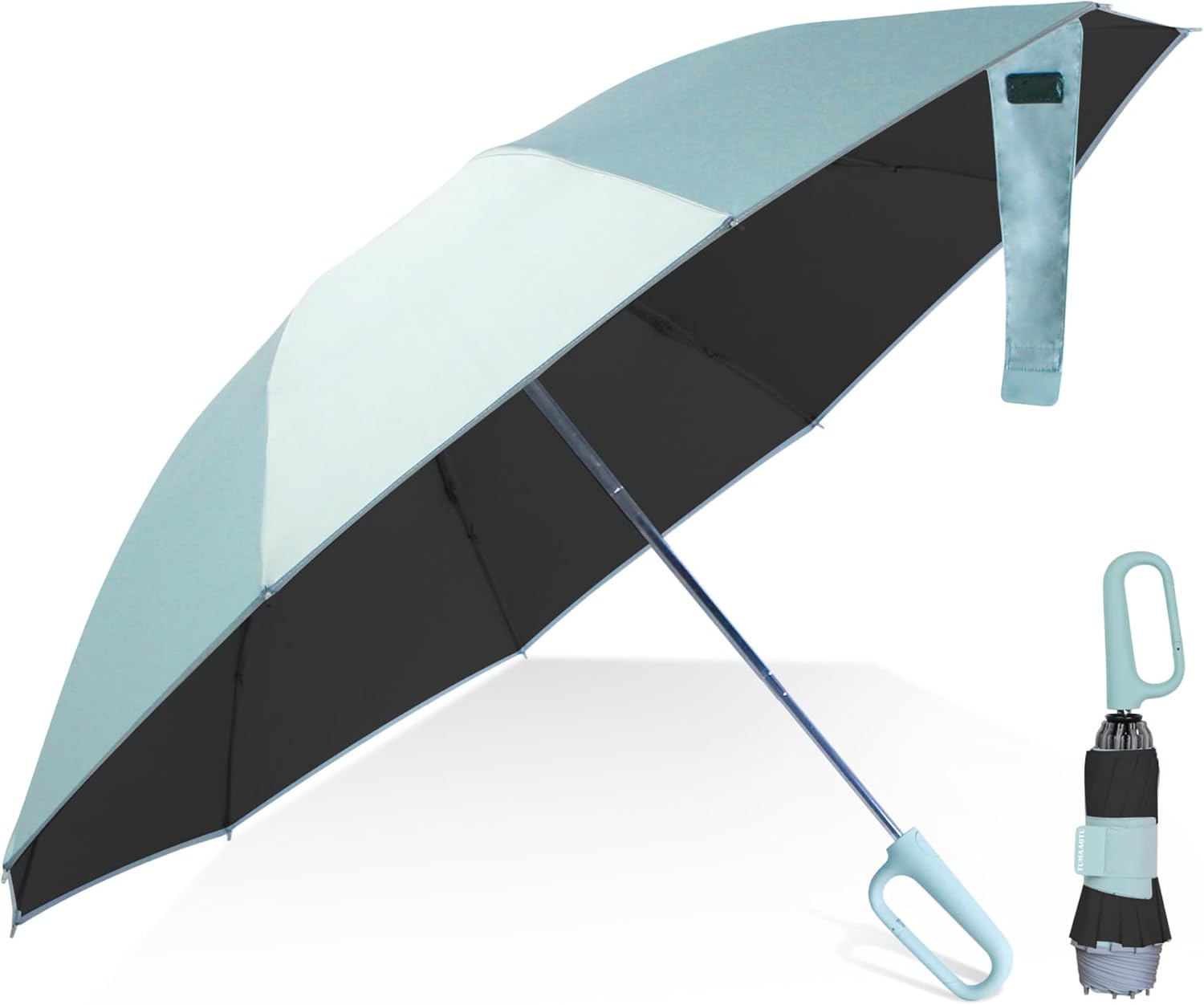 Thumbnail 6 de TUMAAOTU Compact Inverted Umbrella with Never Forget Carabiner Handle – windproof travel umbrella, auto open/close