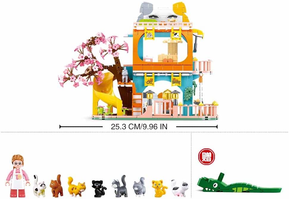 Detalle de Sluban M38-B1089 Girls Dream – Cat House, plastikowy zestaw konstrukcyjny