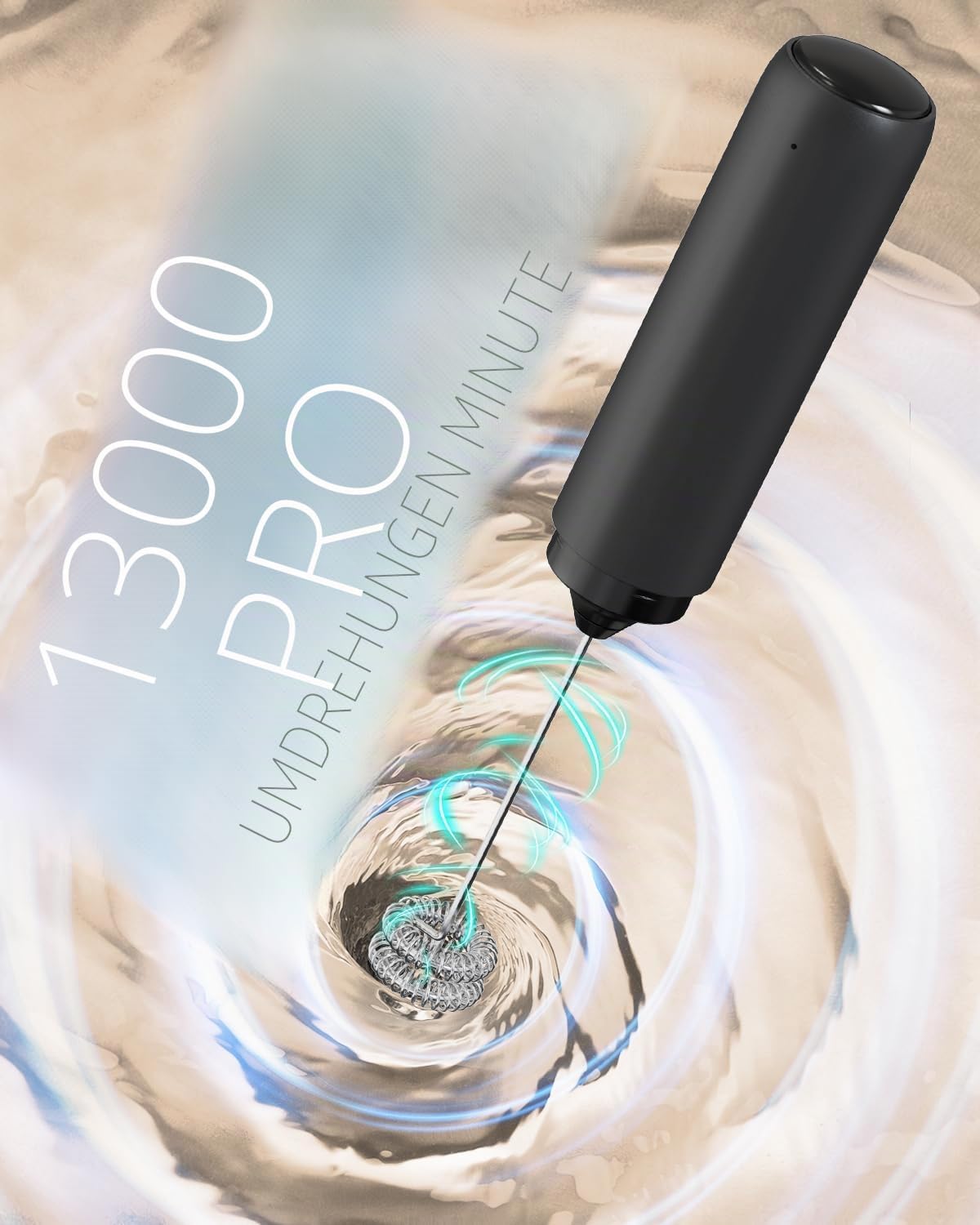 Thumbnail 1 de CIRCLE JOY Wiederaufladbarer Milchaufschäumer Handheld – kompakter Stabmixer aus Edelstahl