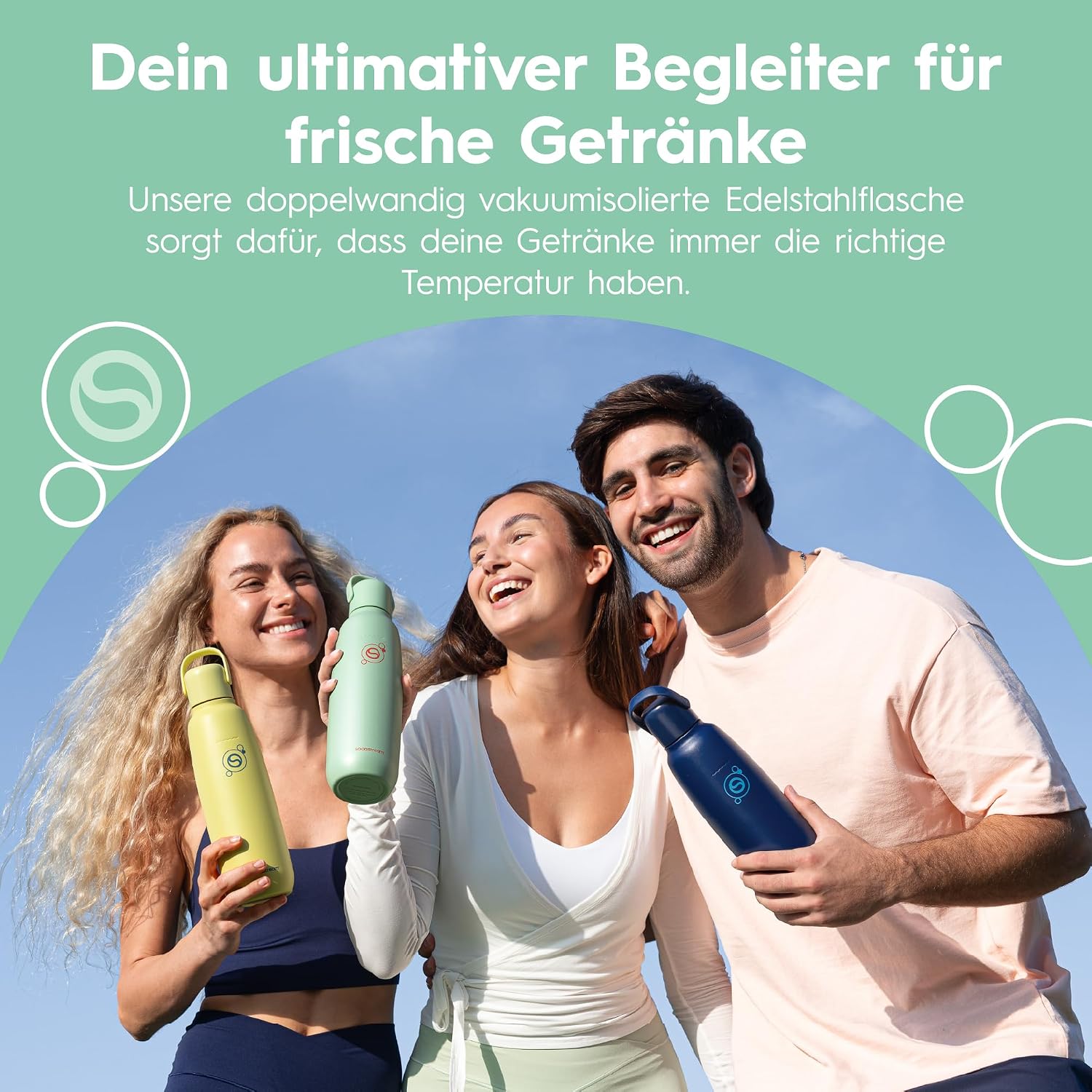 Thumbnail 3 de Sodastream fizz&amp,go COOL Edelstahlflasche 0,9 L mint – kompatibel mit DUO, E-DUO, TERRA, ART, ENSO