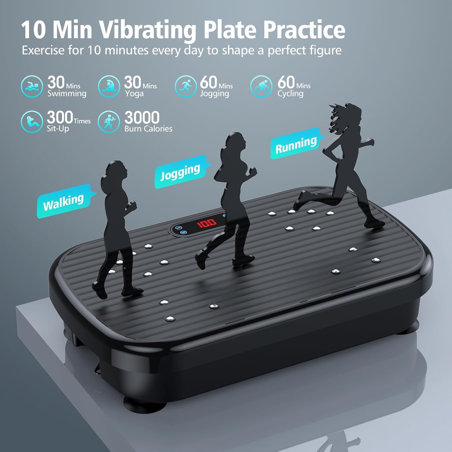 Thumbnail 3 de Vibration Plate Exercise Machine 330 lb capacity 🏋