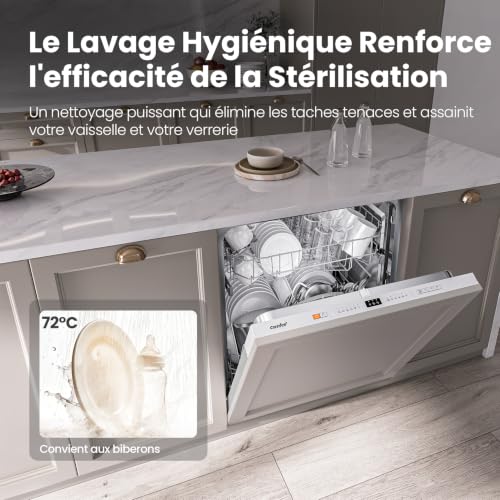 Detalle de COMFEE' CDWPB1215PB-EU: Lave-vaisselle encastrable 60 cm, 12 couverts, WiFi