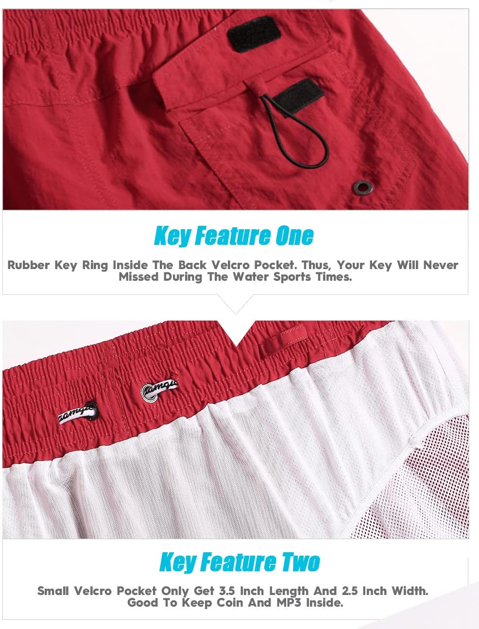 Thumbnail 2 de maamgic Men's Swim Trunks 5" with Mesh Lining – Quick-Dry, Lightweight Beach Shorts