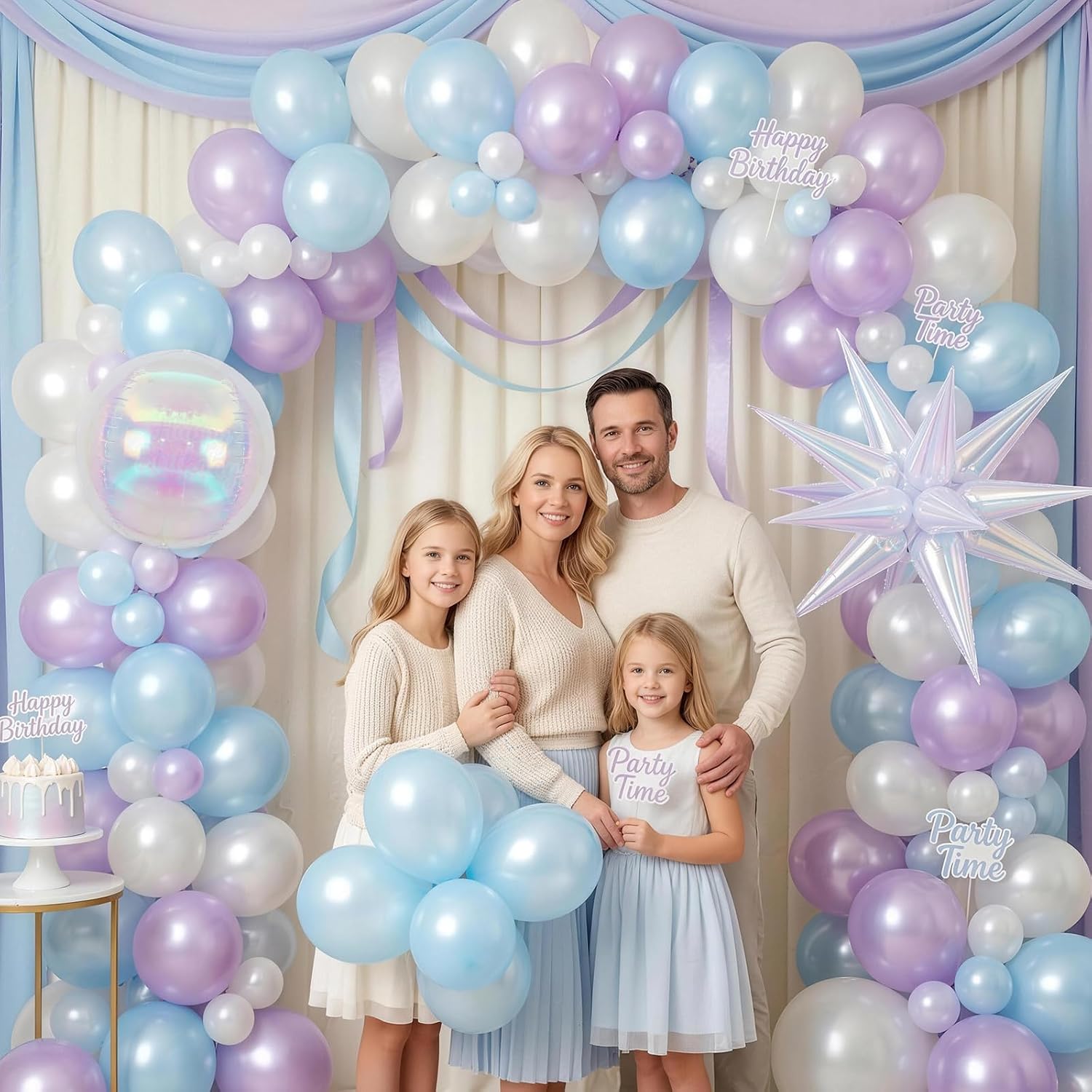 Detalle de Iridescent Balloons 12-Inch Party Set