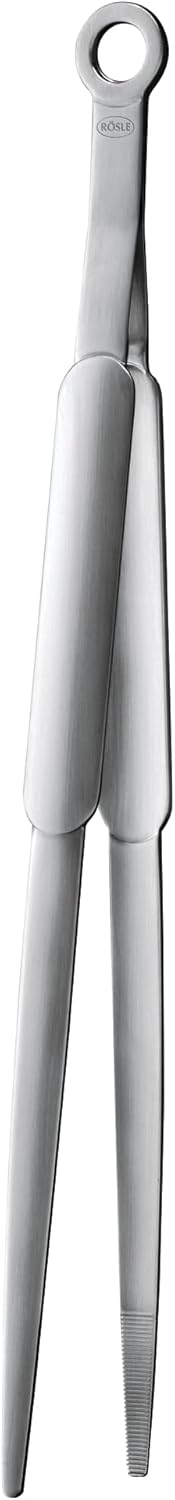 RÖSLE Spitzzange 31 cm – hochwertige Zange zum präzisen Wenden und Greifen beim Grillen und Braten
