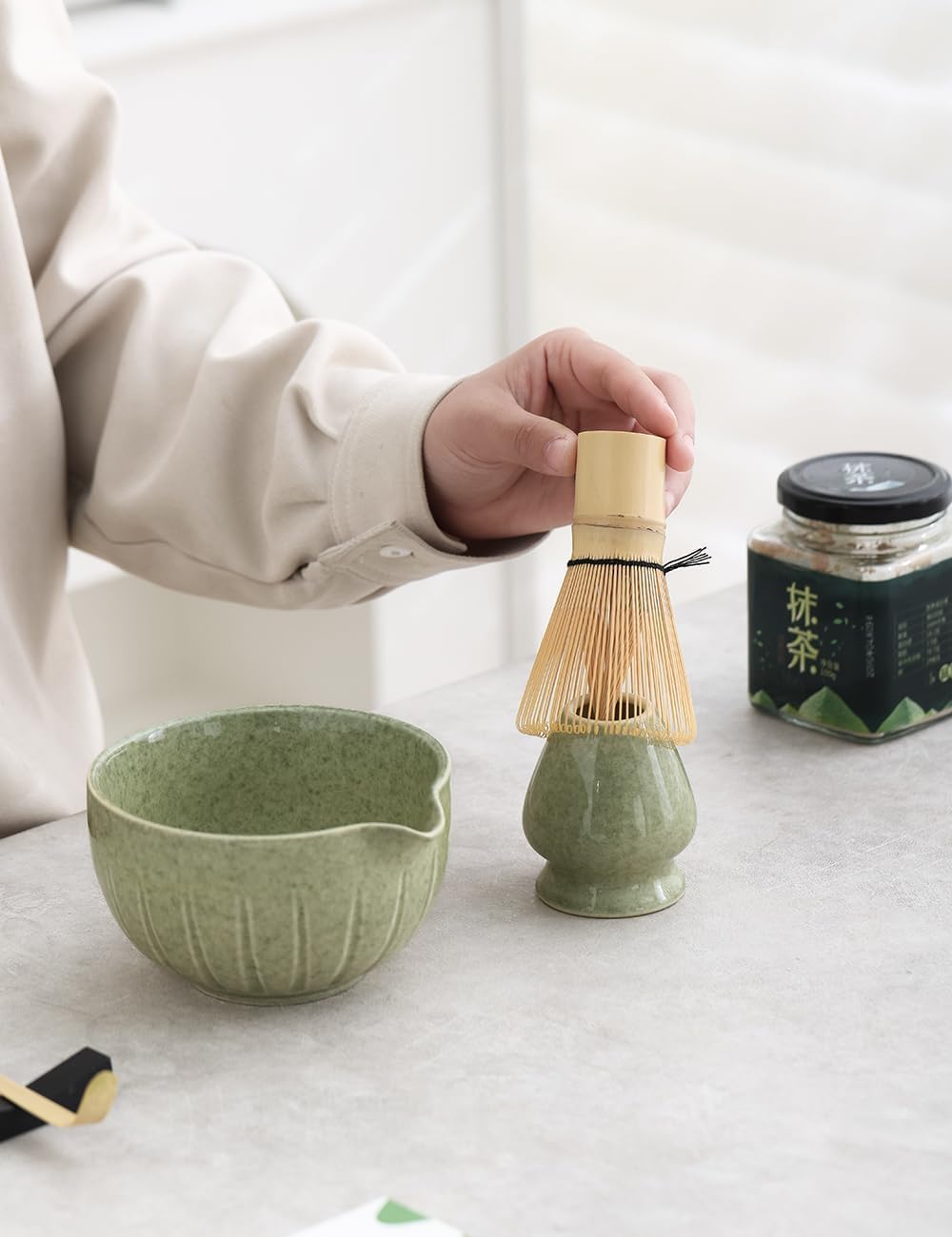 Thumbnail 6 de TANG PIN Matcha Set (15 oz) with Match Bowl, Bamboo Whisk, Scoop, and Chasen Holder