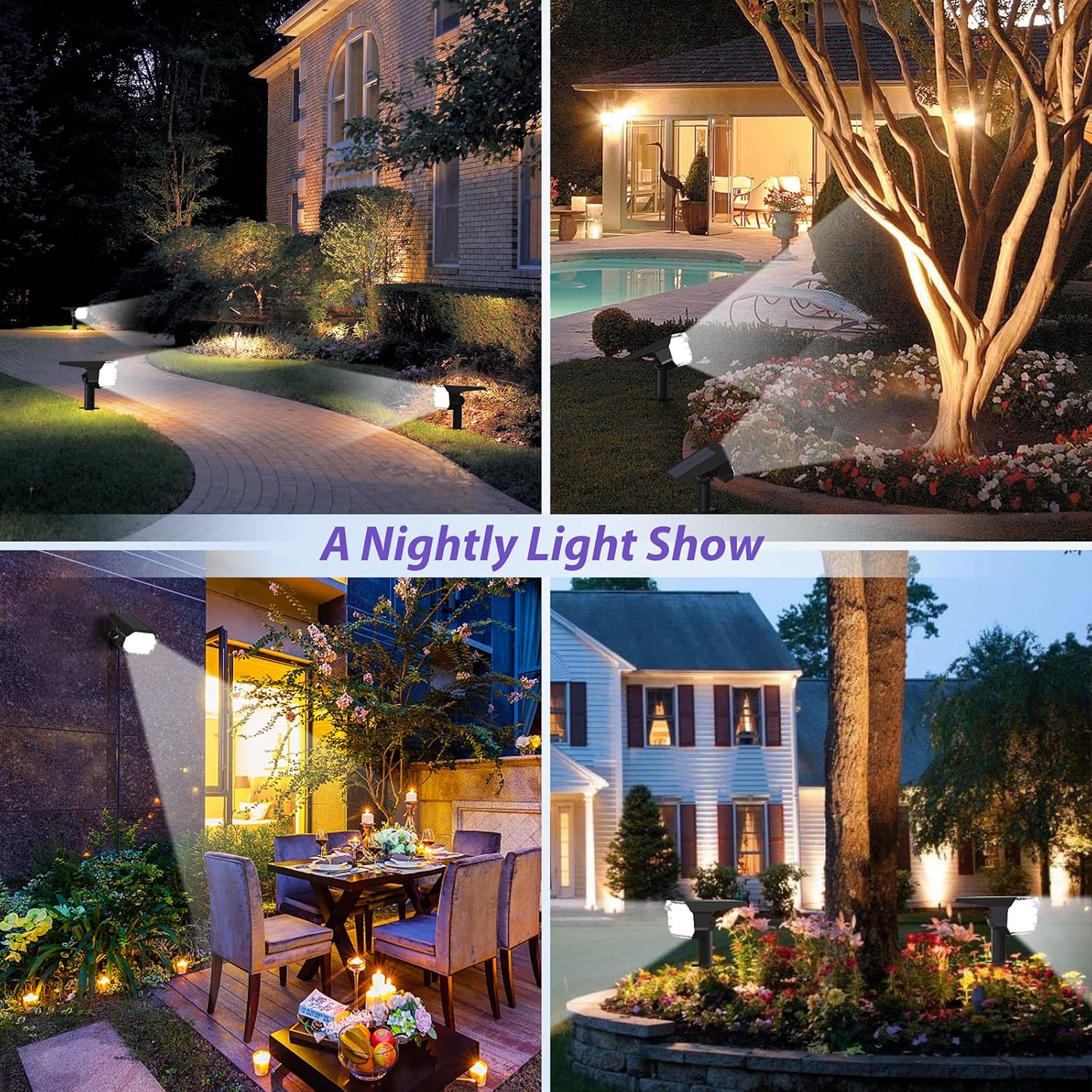 Thumbnail 6 de Quntis LED Solar Spot Lights Outdoor Garden: 2-in-1 Landscape Uplights (2 Pack)