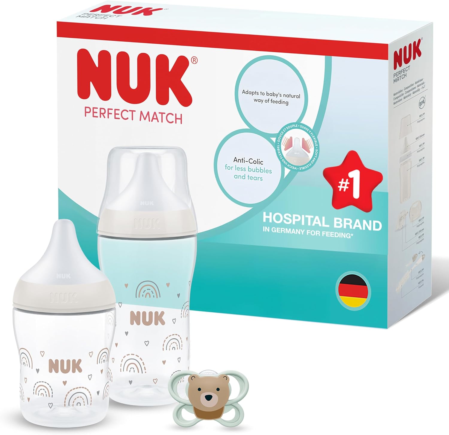Thumbnail 6 de NUK Perfect Match Set de biberons 260 ml – 3 pièces, adapté au palais et anti-colique