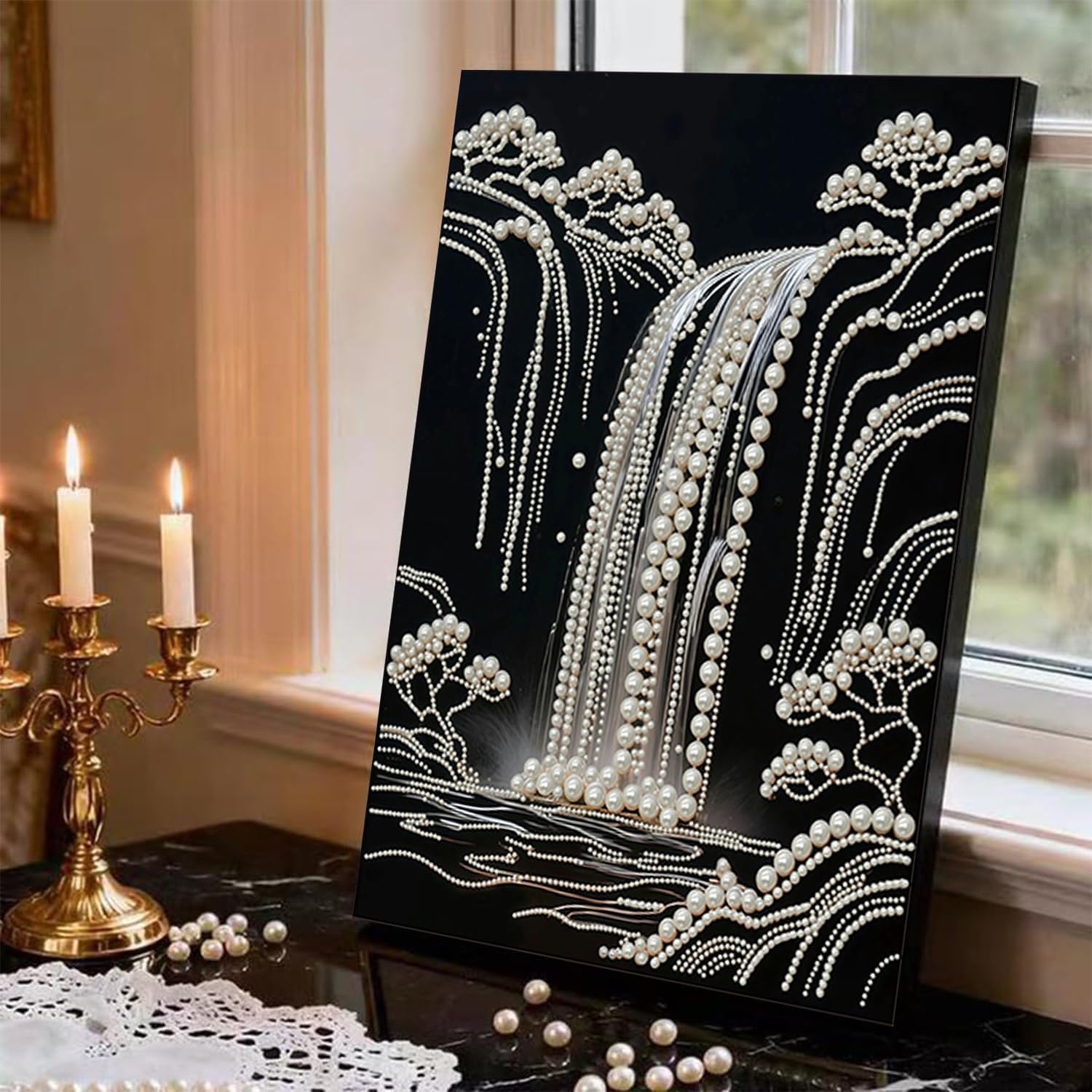Detalle de Pearl Diamond Painting Kit, 12 x 16 in