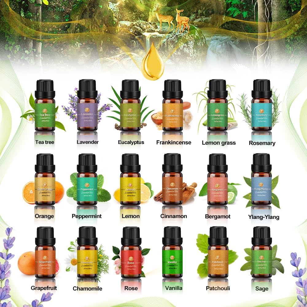 Thumbnail 2 de Aulaya Ätherische Öle Set (18 x 10 ml) – Teebaum, Lavendel, Eukalyptus & weitere