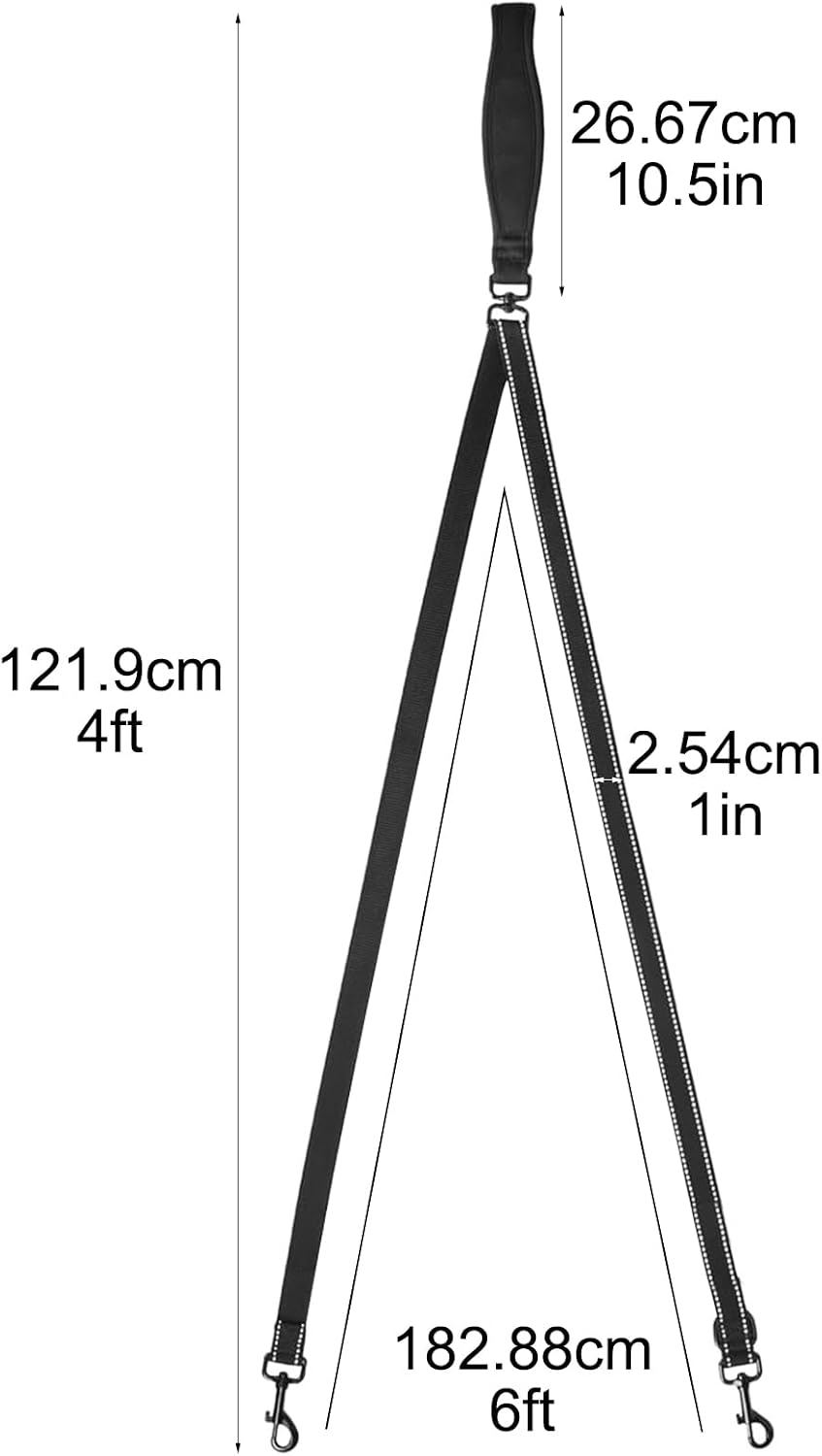 Thumbnail 1 de Double-Ended Reflective Dog Lead — Anti-Pull, Non-Tangle for Medium and Large Dogs