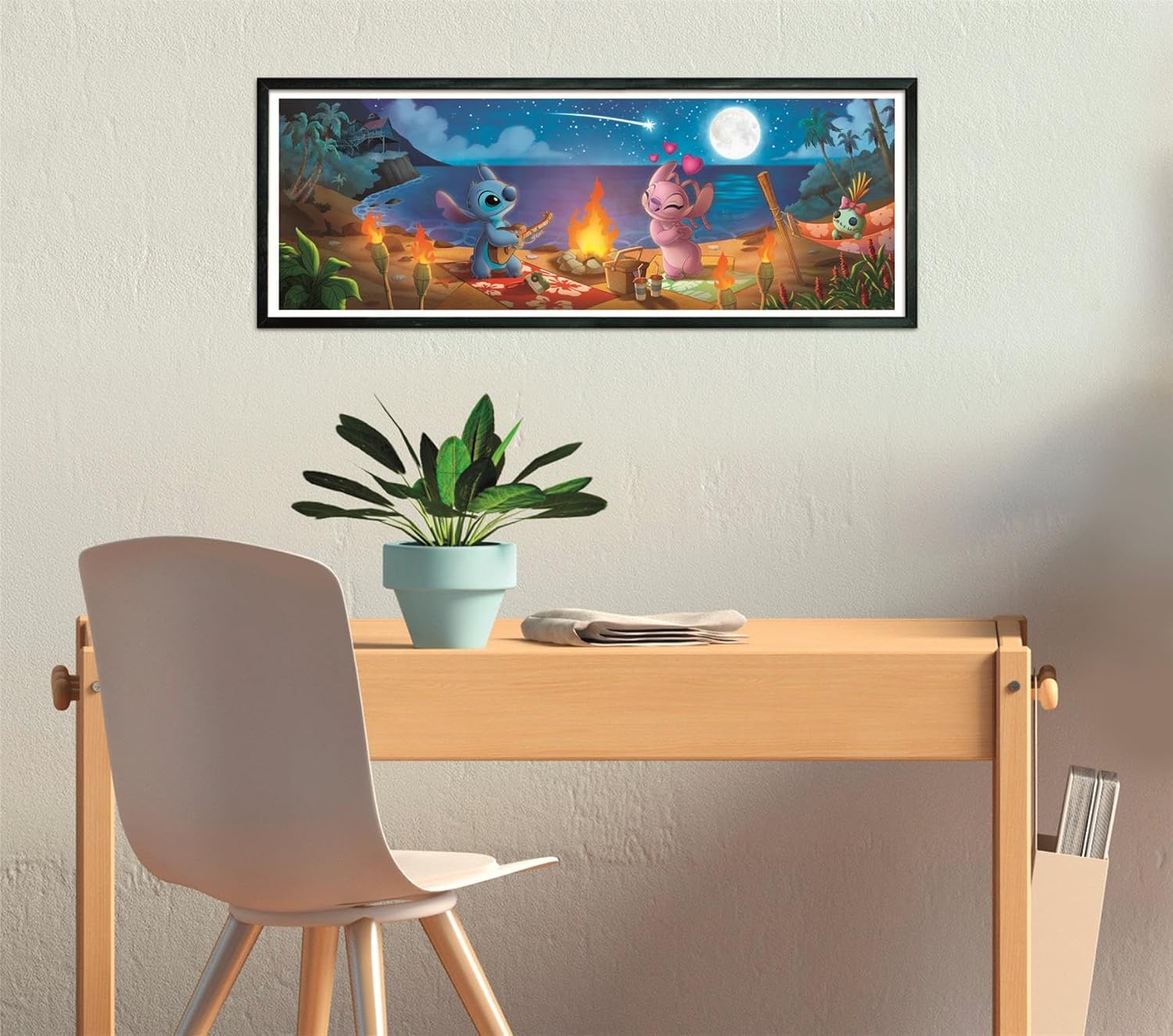 Detalle de Clementoni Puzzle Panorama Disney Stitch 1000 Teile – Großes Panorama-Puzzle, Made in Italy