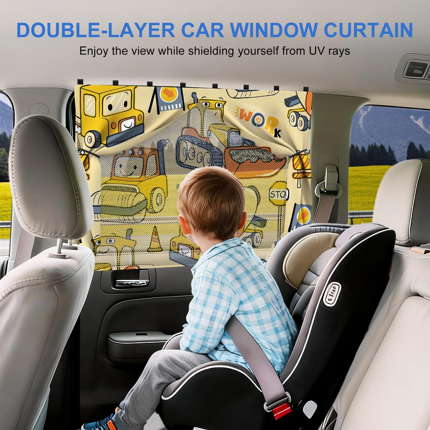 Detalle 2 de PEMOTech Sonnenschutz Auto Baby – 2 Stück magnetisch, UV-Schutz 99%