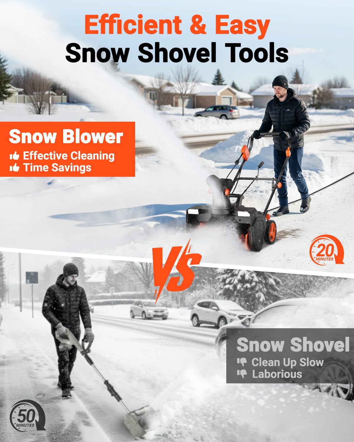 Thumbnail 3 de VOLTASK 23-Inch Electric Snow Blower 25 ft