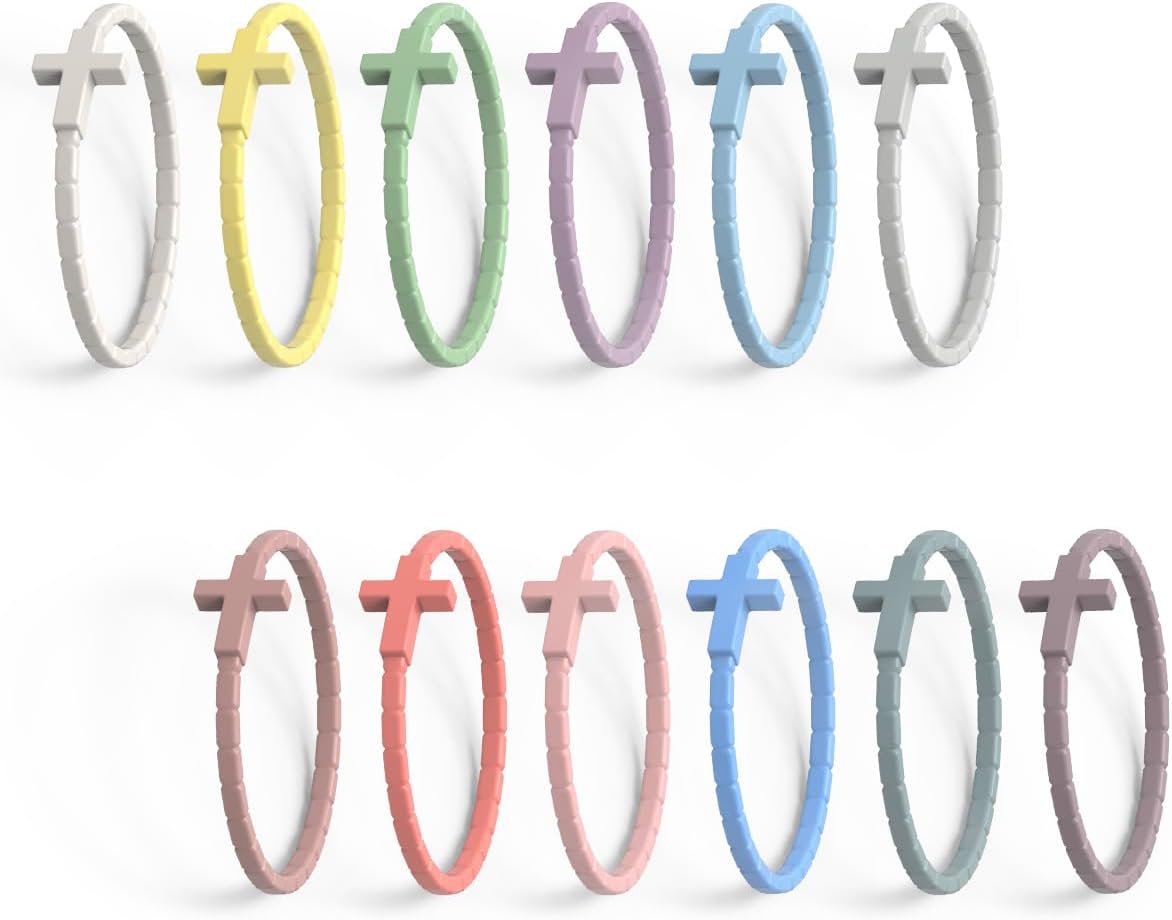 Thumbnail 6 de YalsFTY Silicone Cross Bracelets, 2.43-inch inner diameter