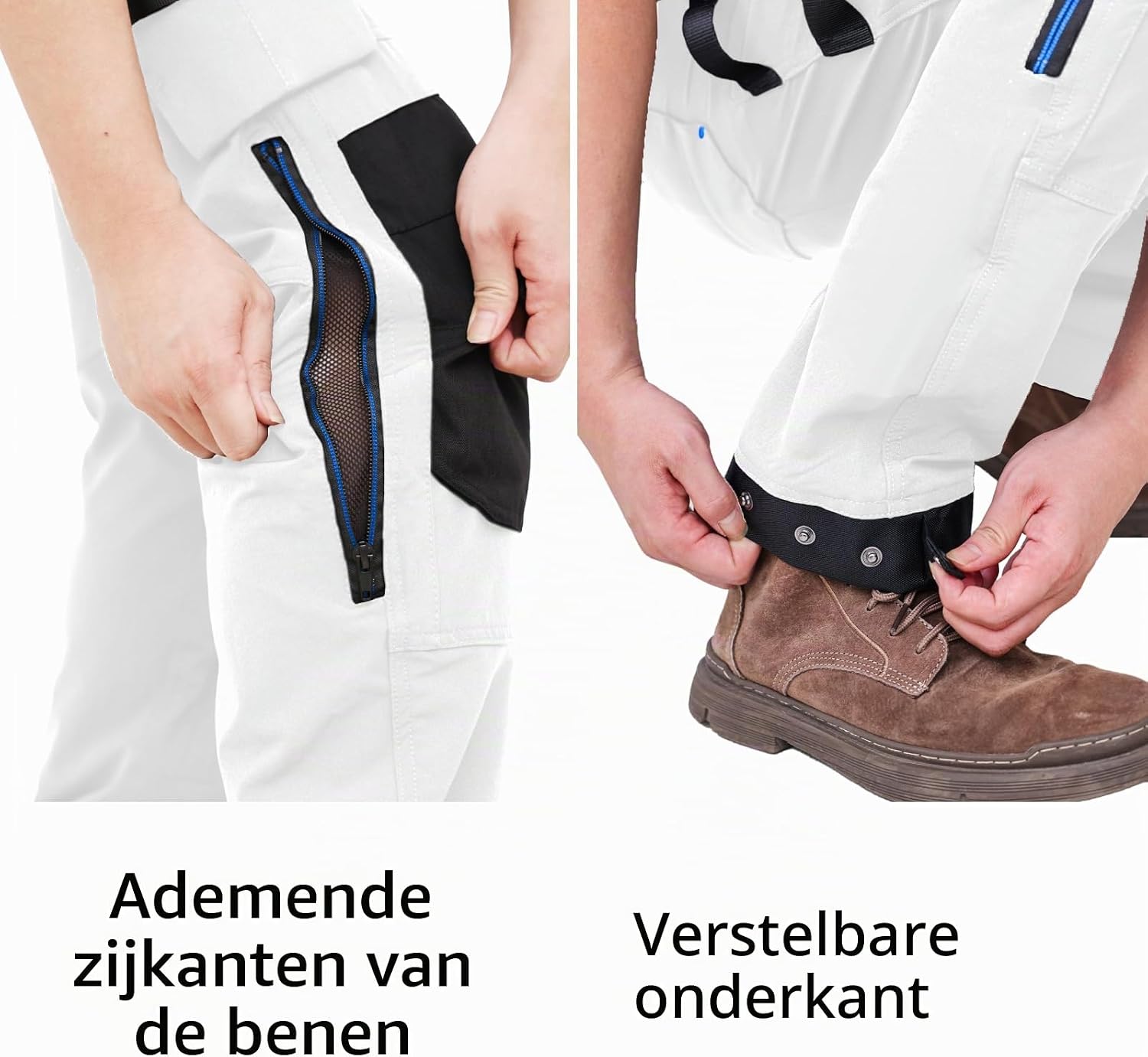 Detalle 1 de WORK IDEA slim-fit stretchwerkbroek voor heren met Cordura en kniezakken