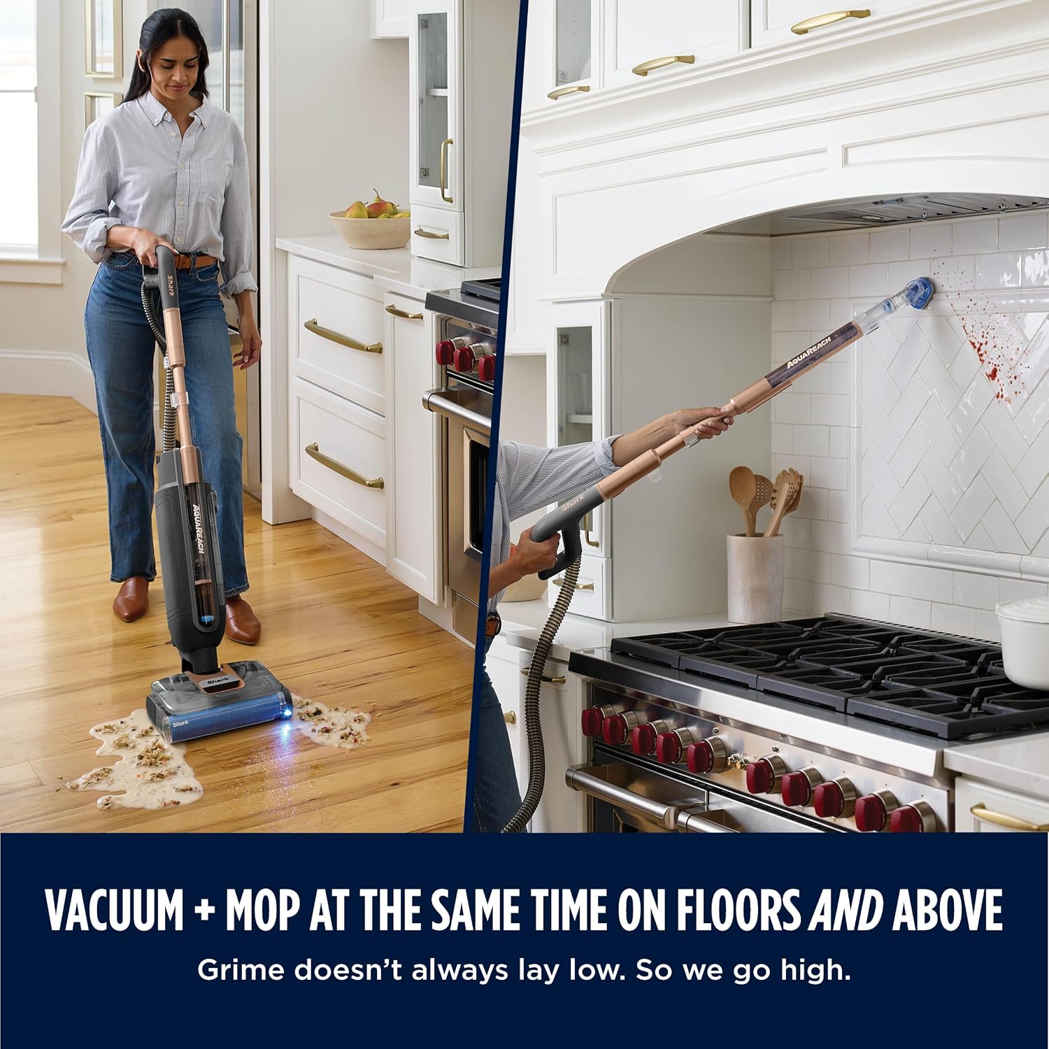 Detalle 2 de Shark AquaReach PRO WD563 Cordless Vacuum and Mop with Reach Wand, Charcoal