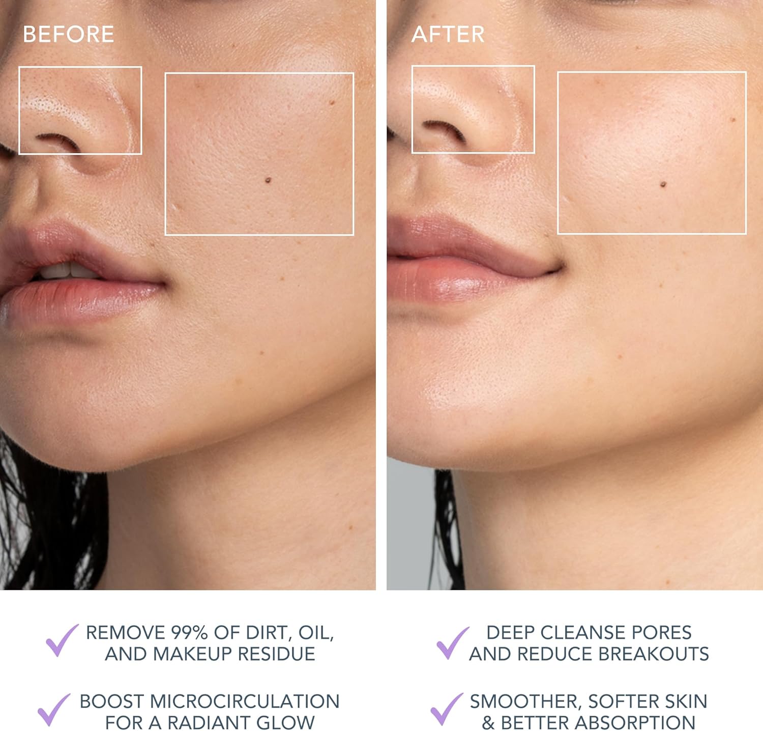 Thumbnail 4 de FOREO LUNA 4 mini Gesichtsreinigungsbürste & Massage (Lavender) – 2-Zonen-Silicone-Tool für gründliche Reinigung