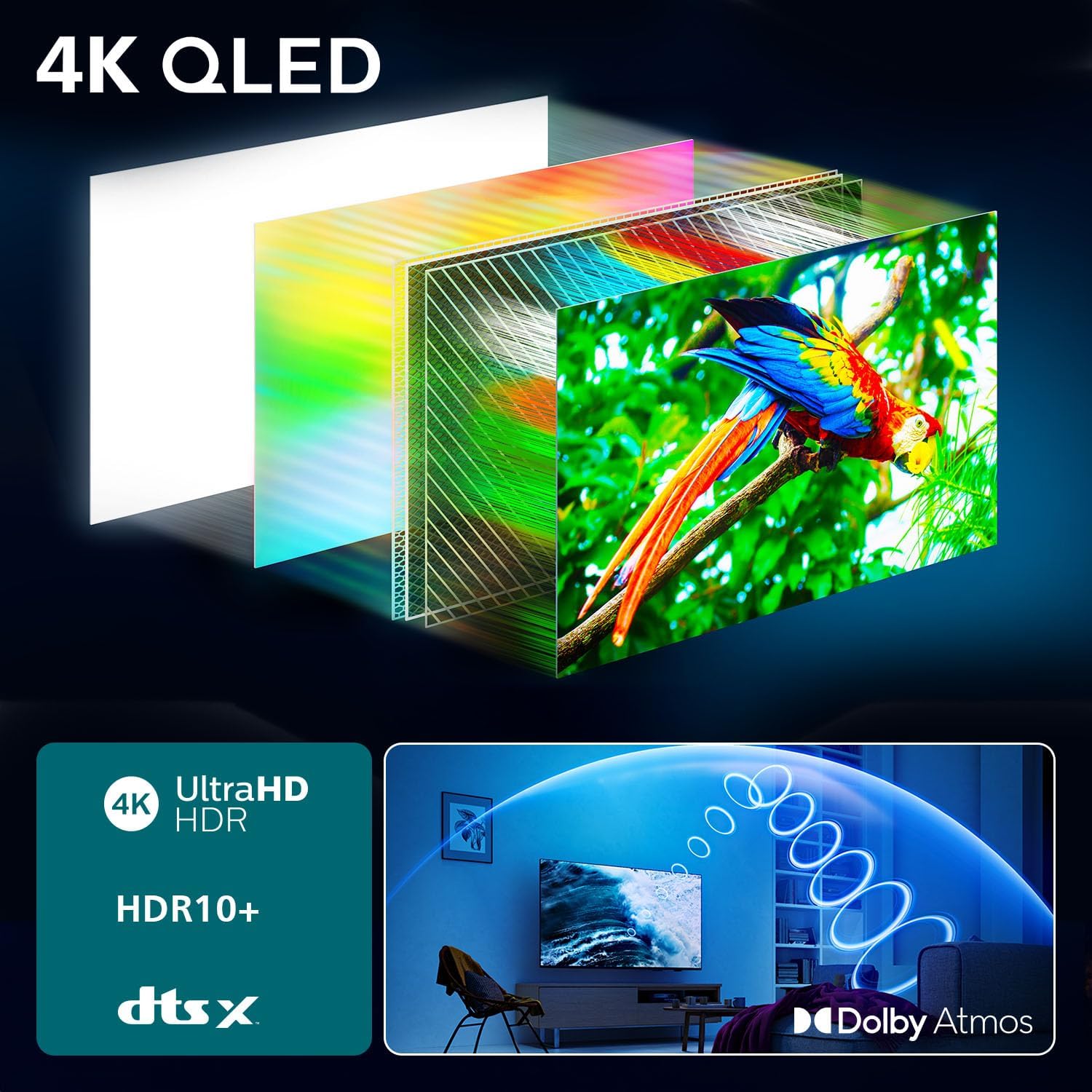 Thumbnail 2 de Philips 50PUS7800 4K LED Smart TV – 50" with Pixel Precise Ultra HD, HDR, Titan OS and Dolby Atmos