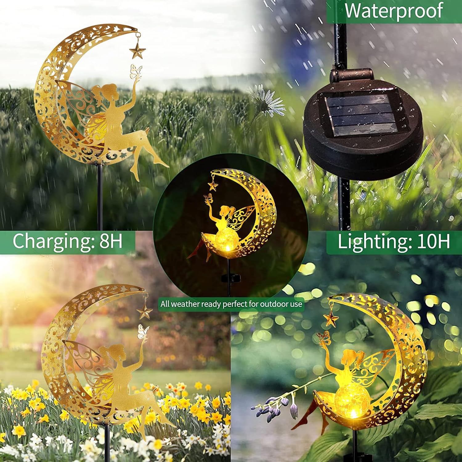 Thumbnail 4 de Solar Gartendekoration mit Elfen-Design – wasserdicht, solarbetrieben und langlebig
