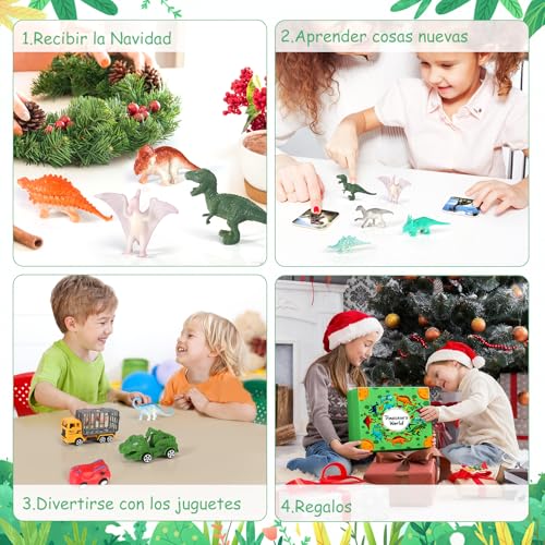 Detalle 2 de Calendrier de l’Avent OKYUK 2025 avec 24 dinosaures 📅